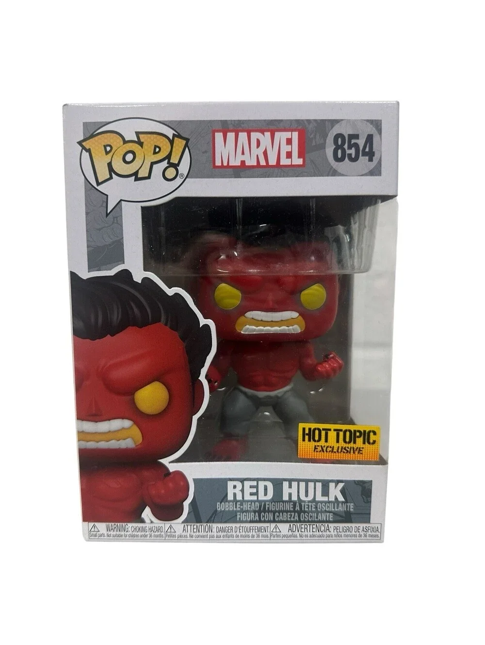 Funko Pop! Marvel Red Hulk #854 (Hot Topic Exc) Vinyl Figure